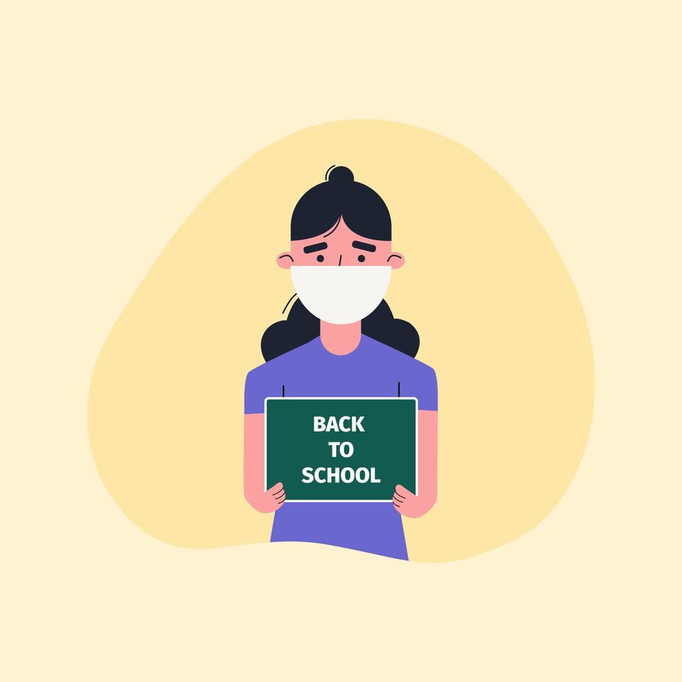 Flat back to school concept illustration vector