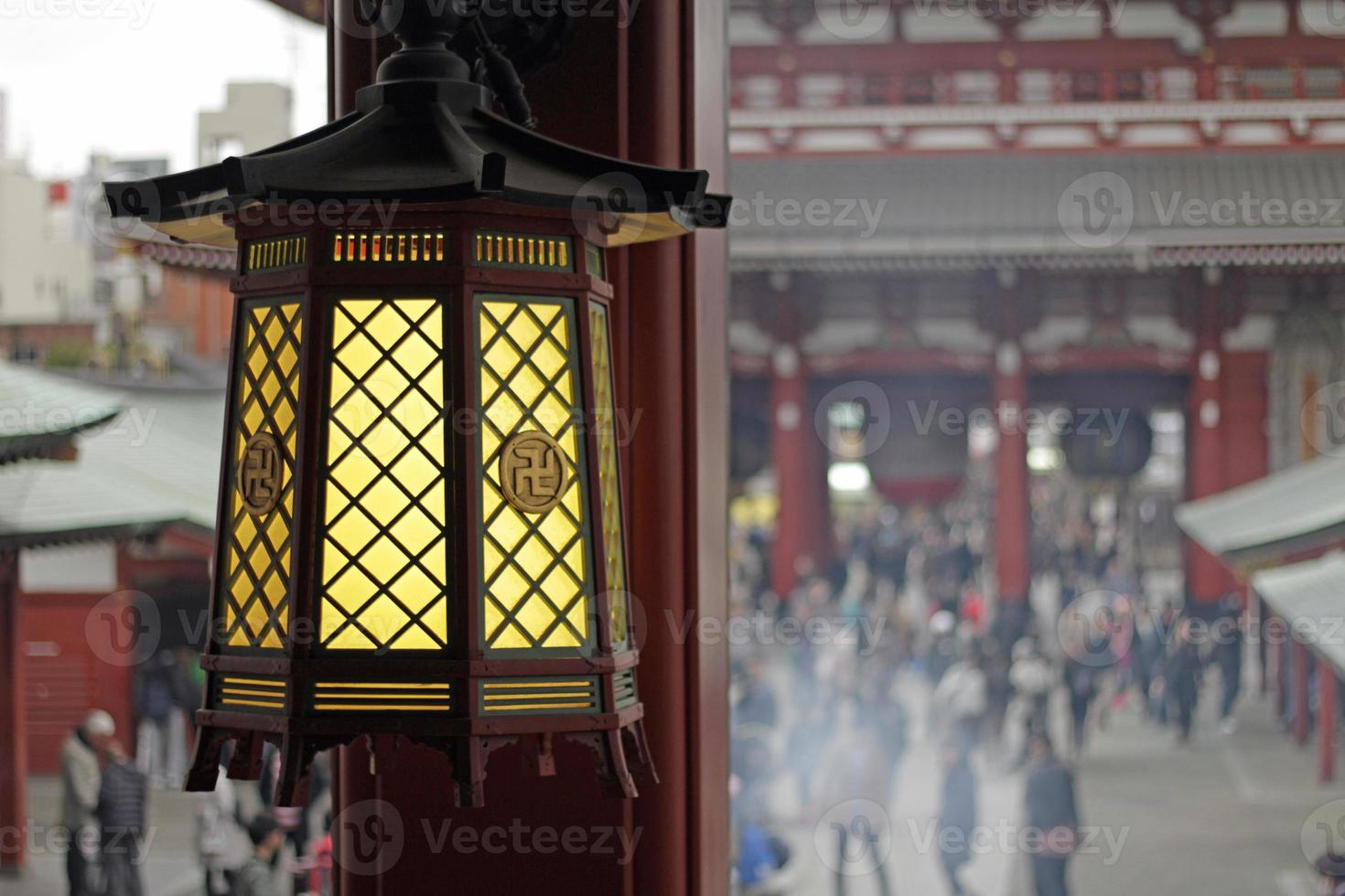 Lantern in the temple of Asakusa, Tokyo photo
