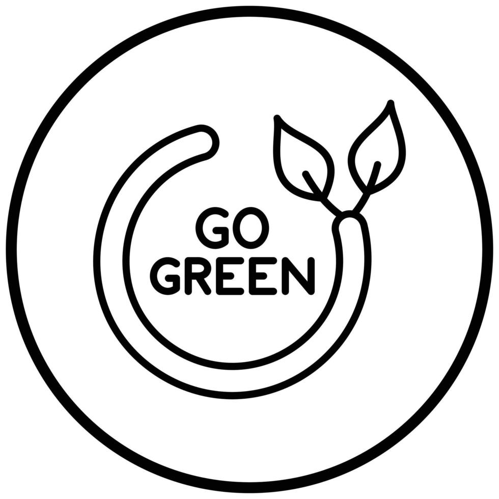 Go Green Icon Style vector