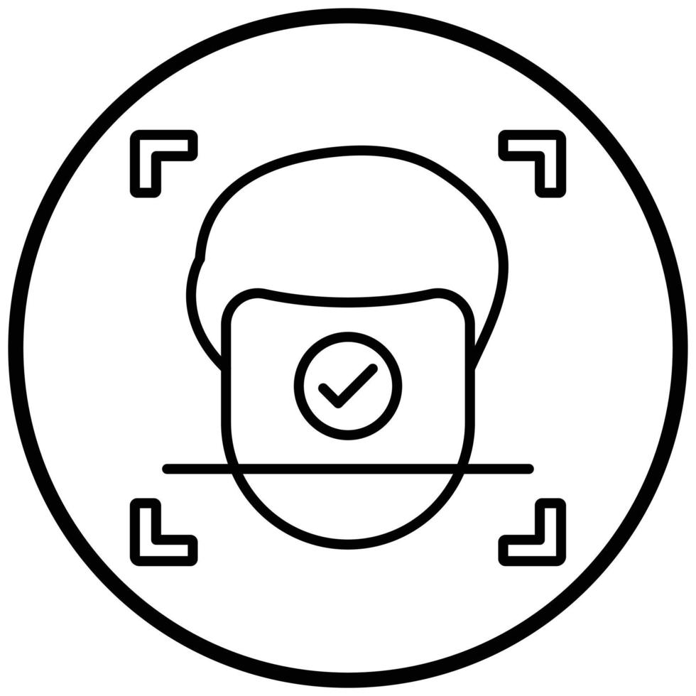Face Scanner Icon Style vector