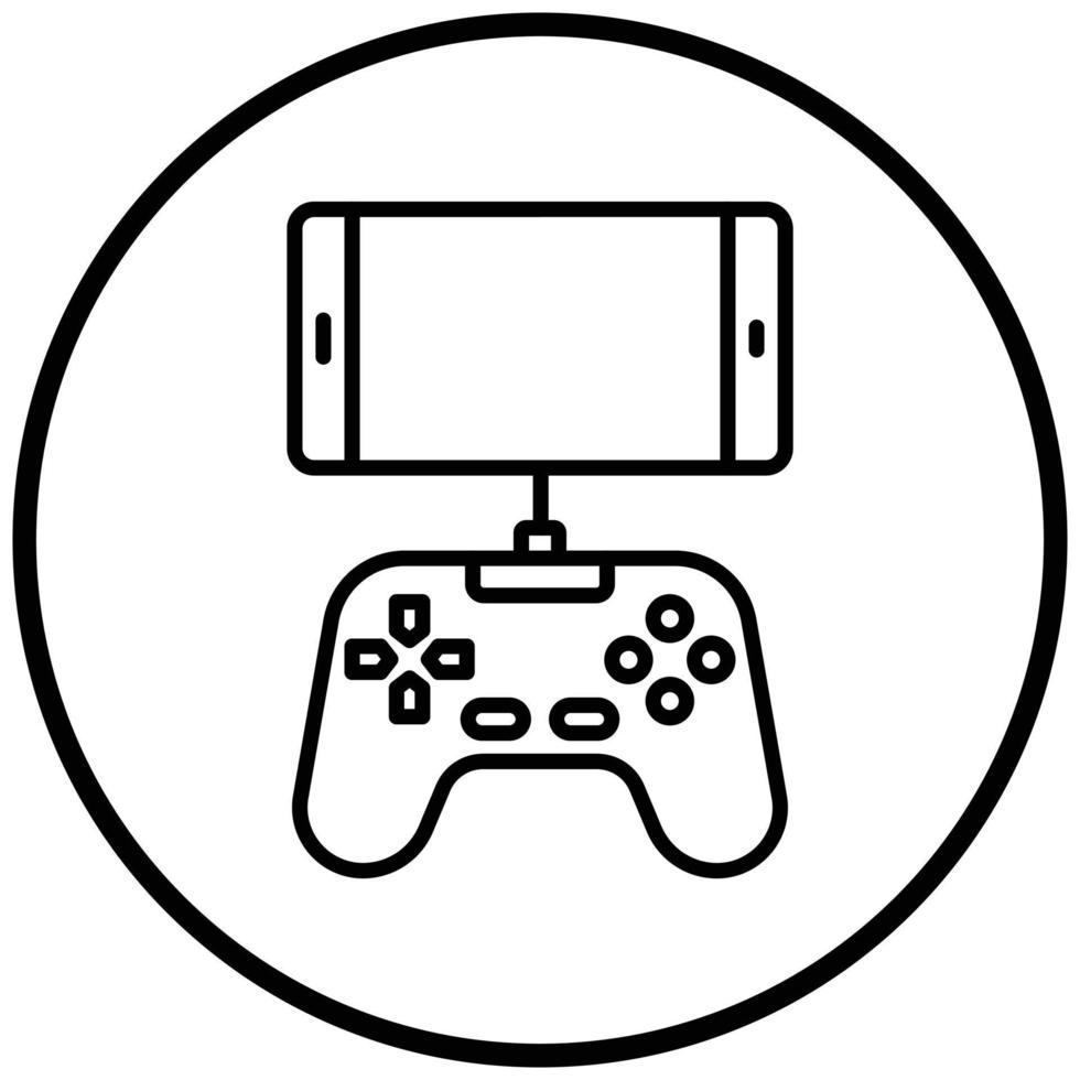 Mobile Game Console Icon Style vector