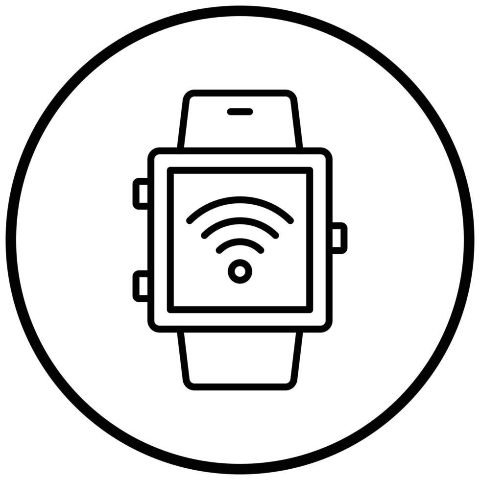 estilo de icono de reloj inteligente vector