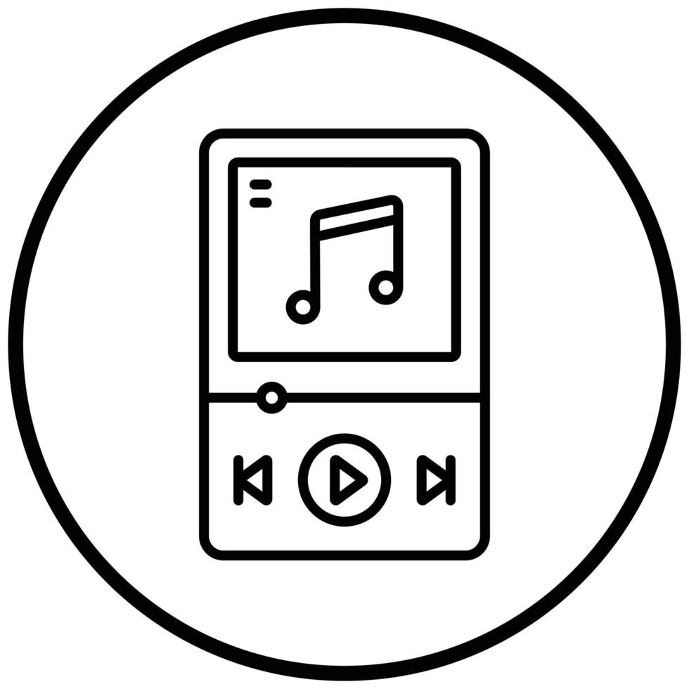 Music Player Icon Style vector