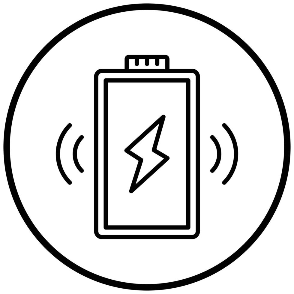 Wireles Battery Icon Style vector