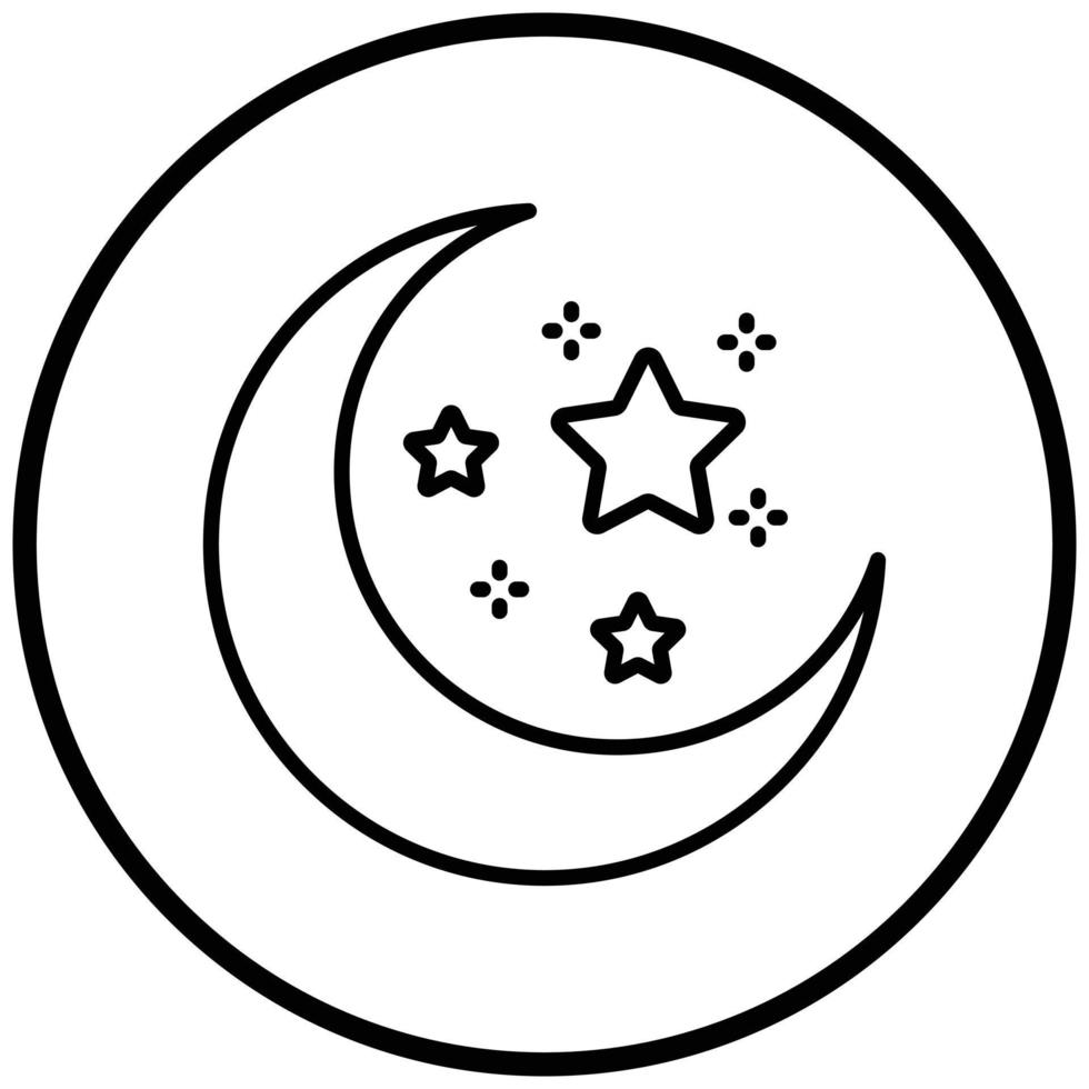 estilo de icono de luna vector