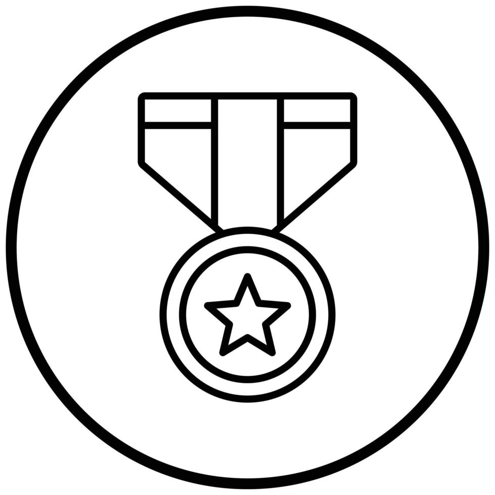 estilo de icono de medalla del ejército vector