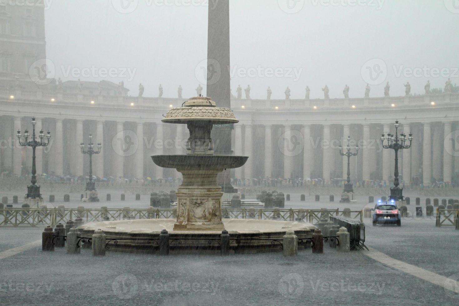 Extreme weather - heavy rain in Vatican city photo