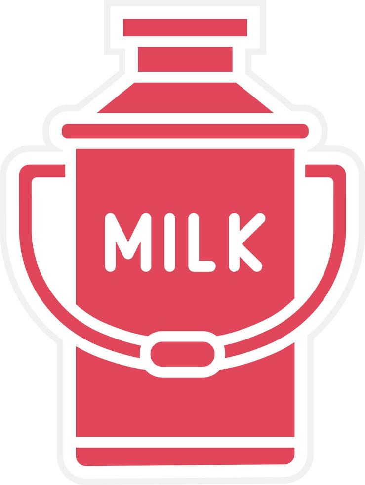 Milk Bucket Icon Style vector