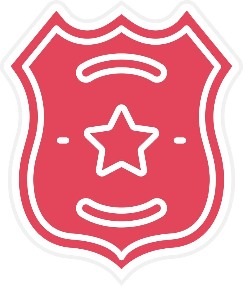 Police Badge Icon Style vector