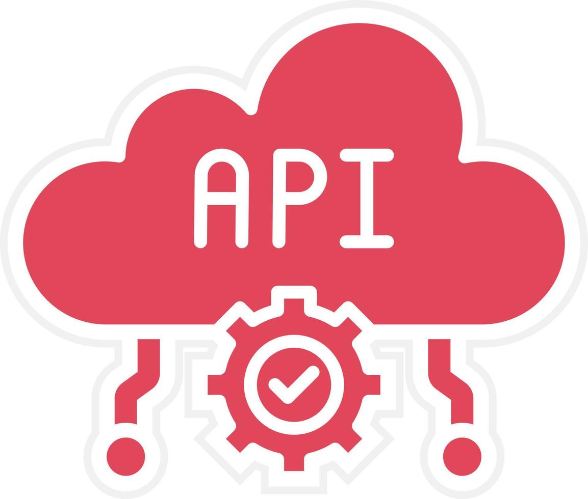 estilo de icono de API vector