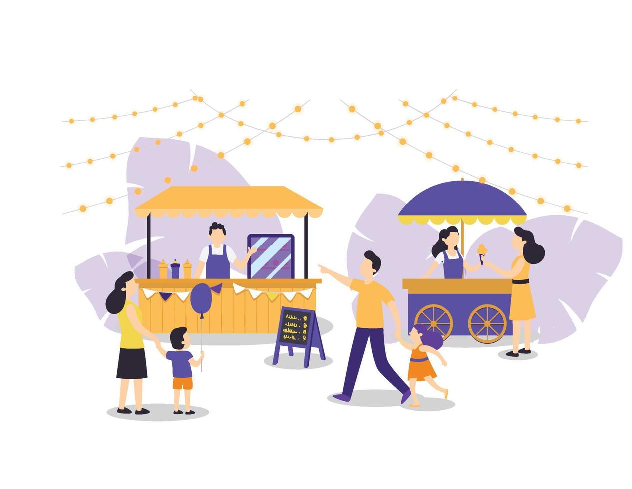 Food trucks festival flat design 8739137 Vector Art at Vecteezy