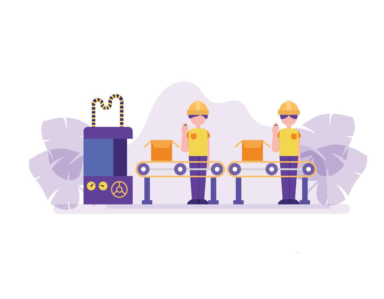 Factory Worker Vector Art