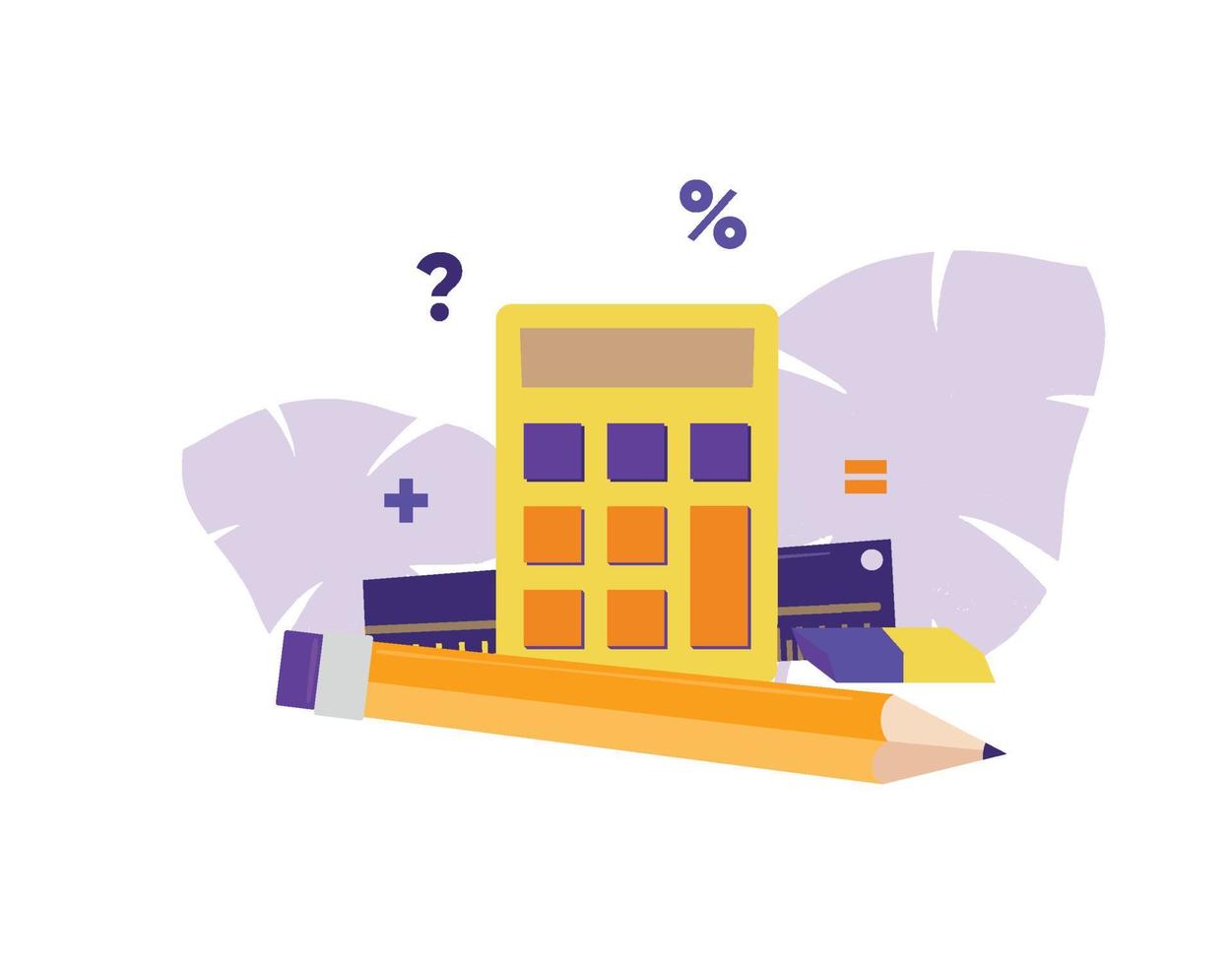 Maths concept flat style design vector