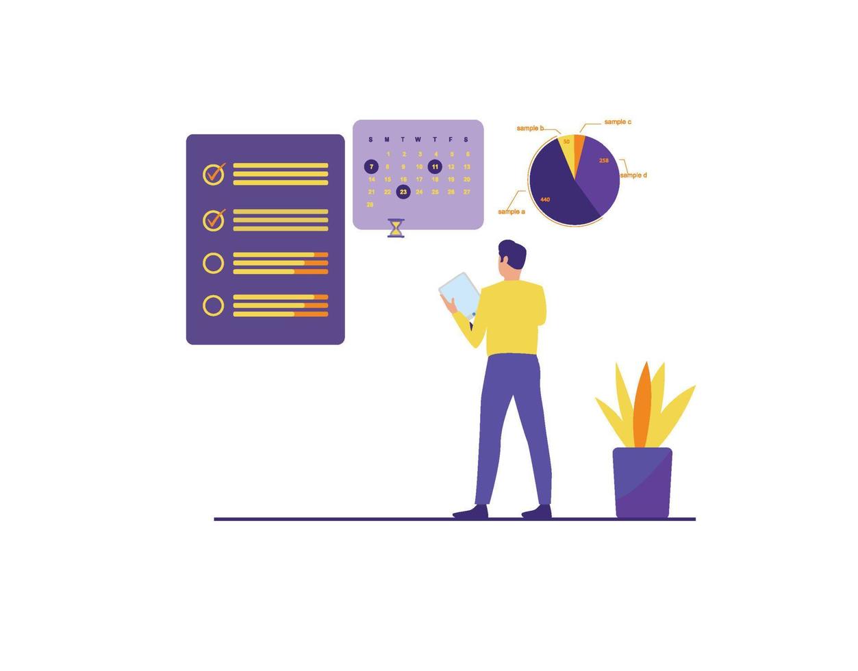 Project Manager Flat Design vector