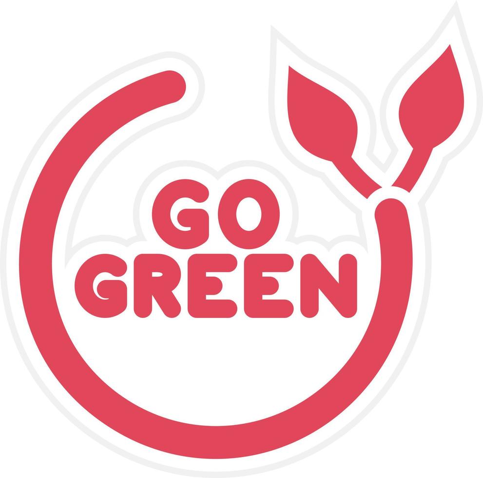 Go Green Icon Style vector