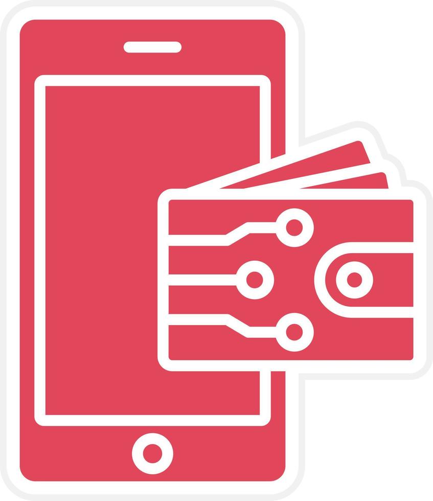 Digital Wallet Icon Style vector