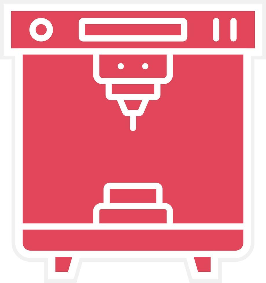 3d Printer Icon Style vector