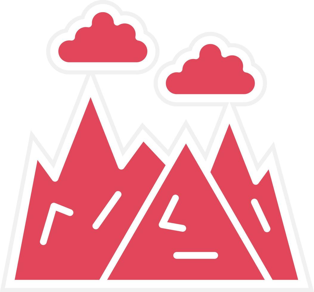 Wild Mountain Icon Style vector