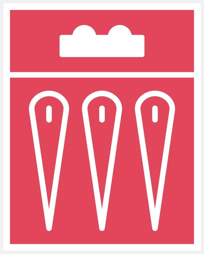 Needles Packet Icon Style vector