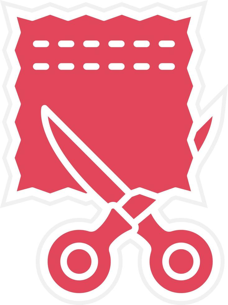 Cutting Clothes Icon Style vector