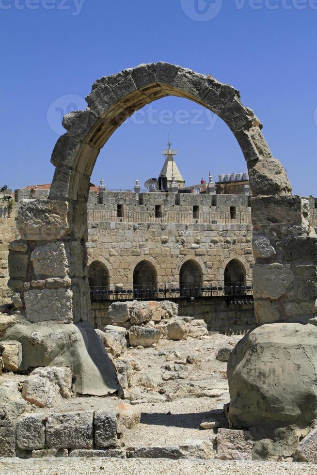 Arch near the Wailing Wall in Jerusalem, Israel photo