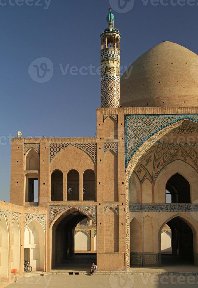 View over Agha Bozorg mosque in Kashan, Iran photo