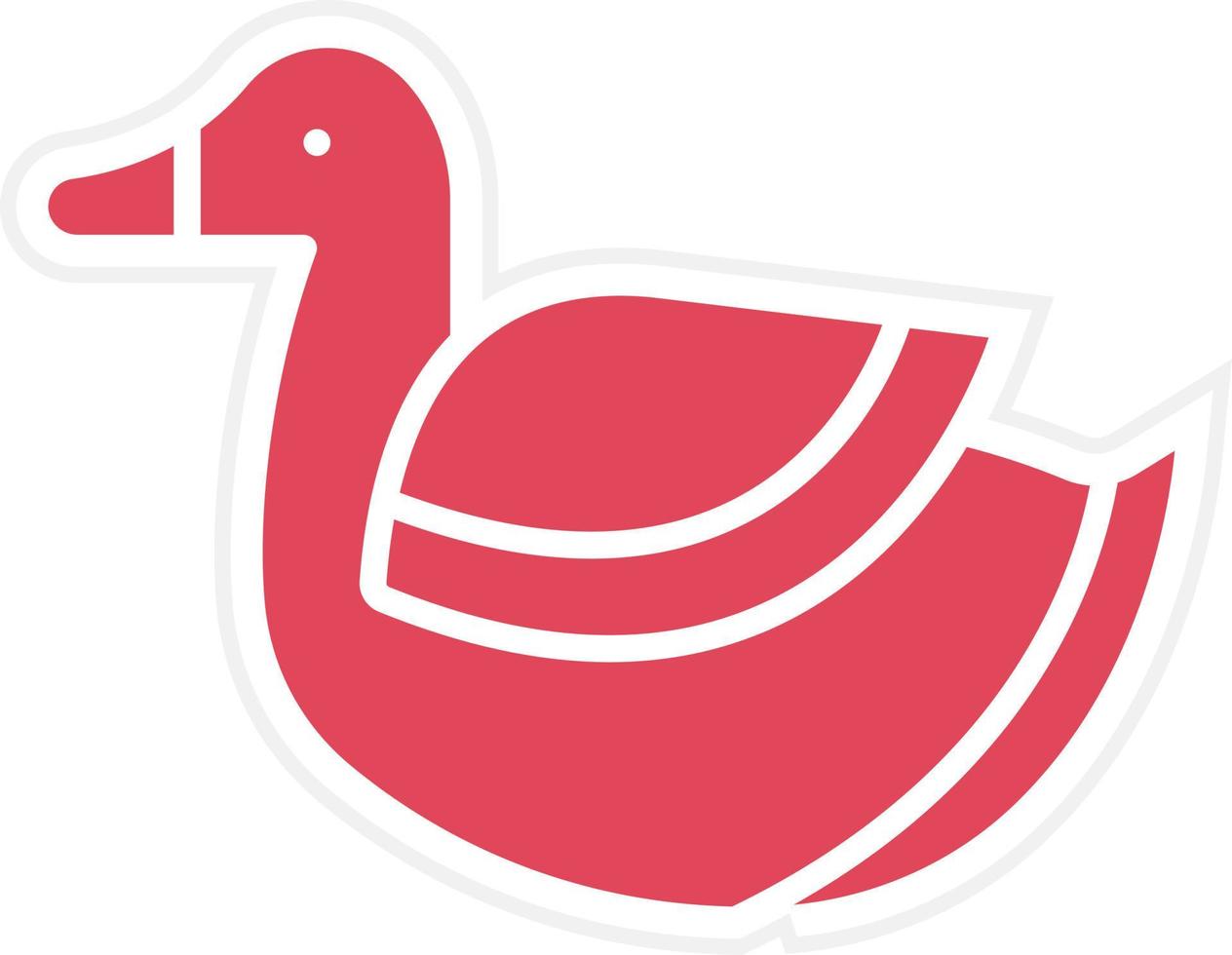 estilo de icono de juguete de pato vector