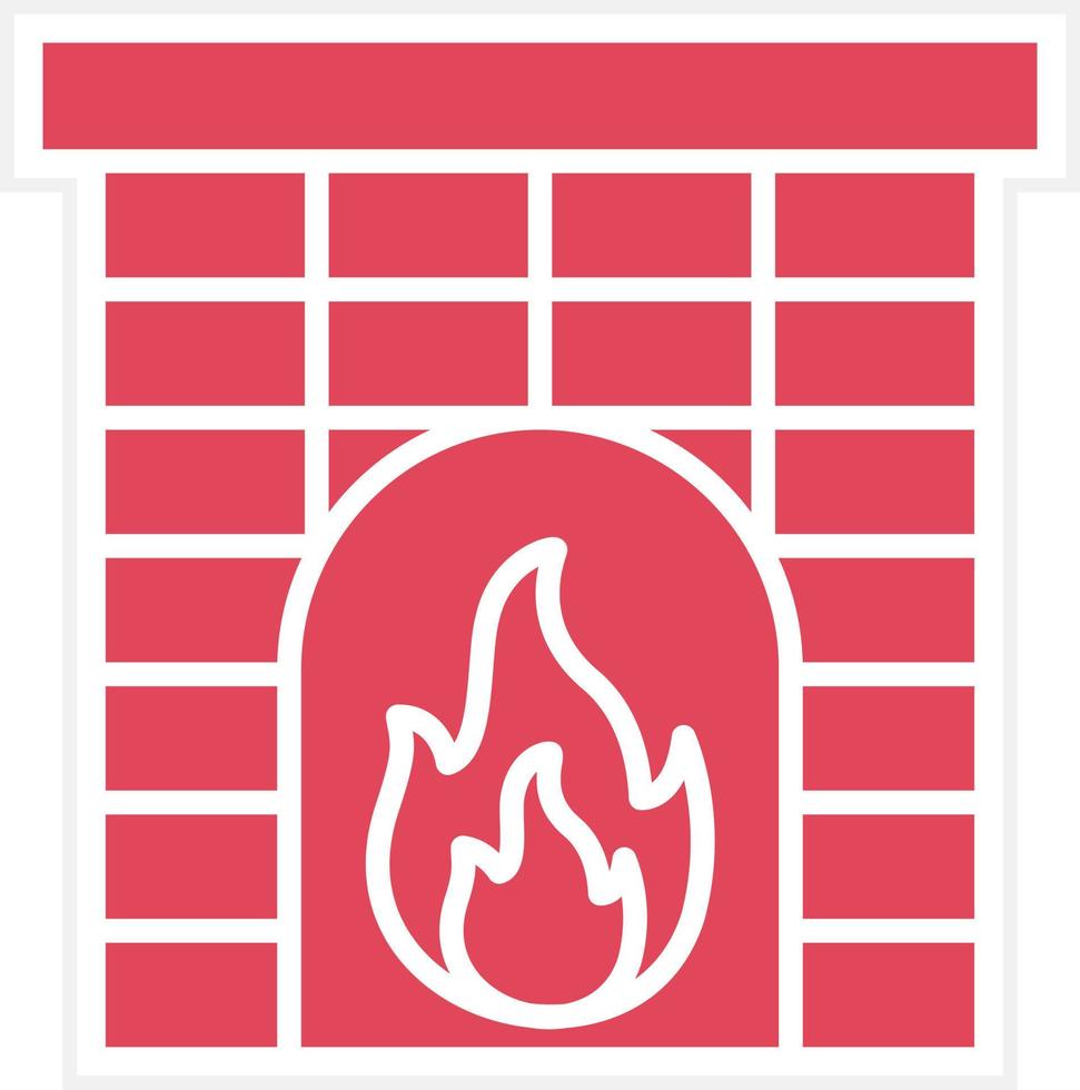 Fireplace Icon Style vector