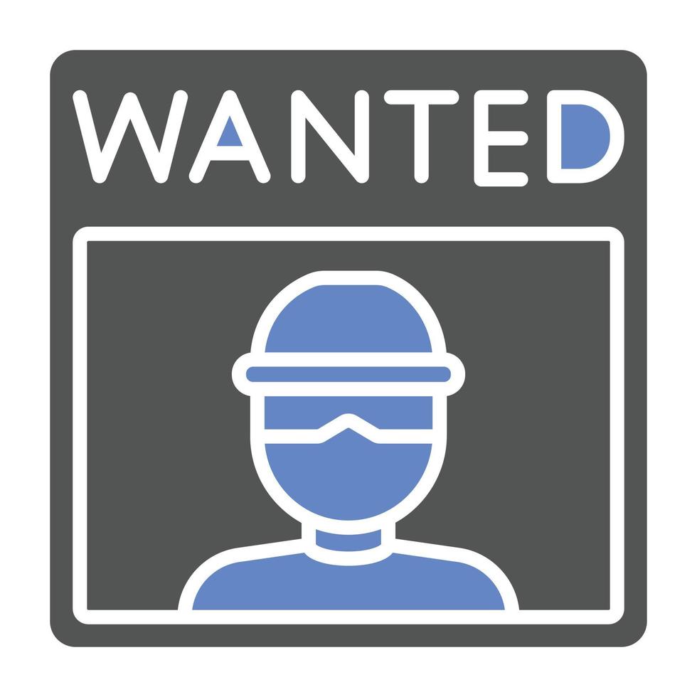 Wanted Icon Style vector