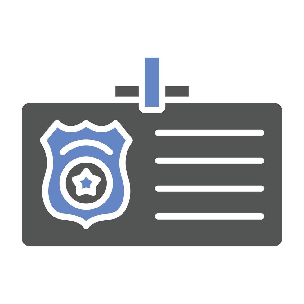 estilo de icono de tarjeta de identificación de policía vector