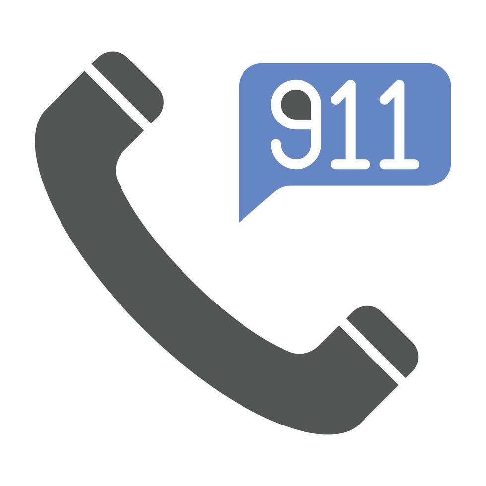 Call 911 Icon Style vector