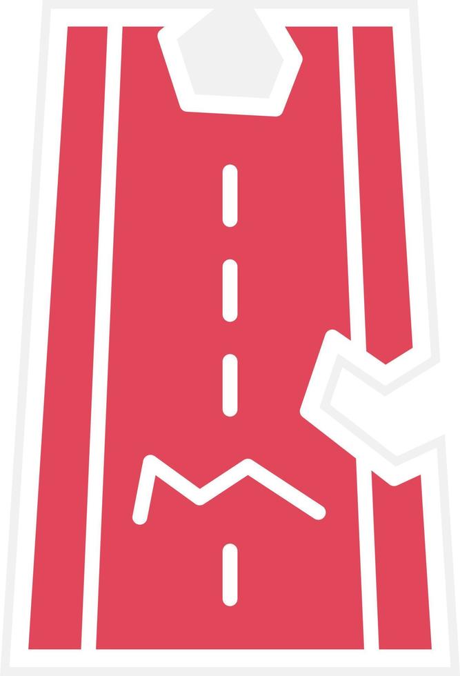 Road Crack Icon Style vector