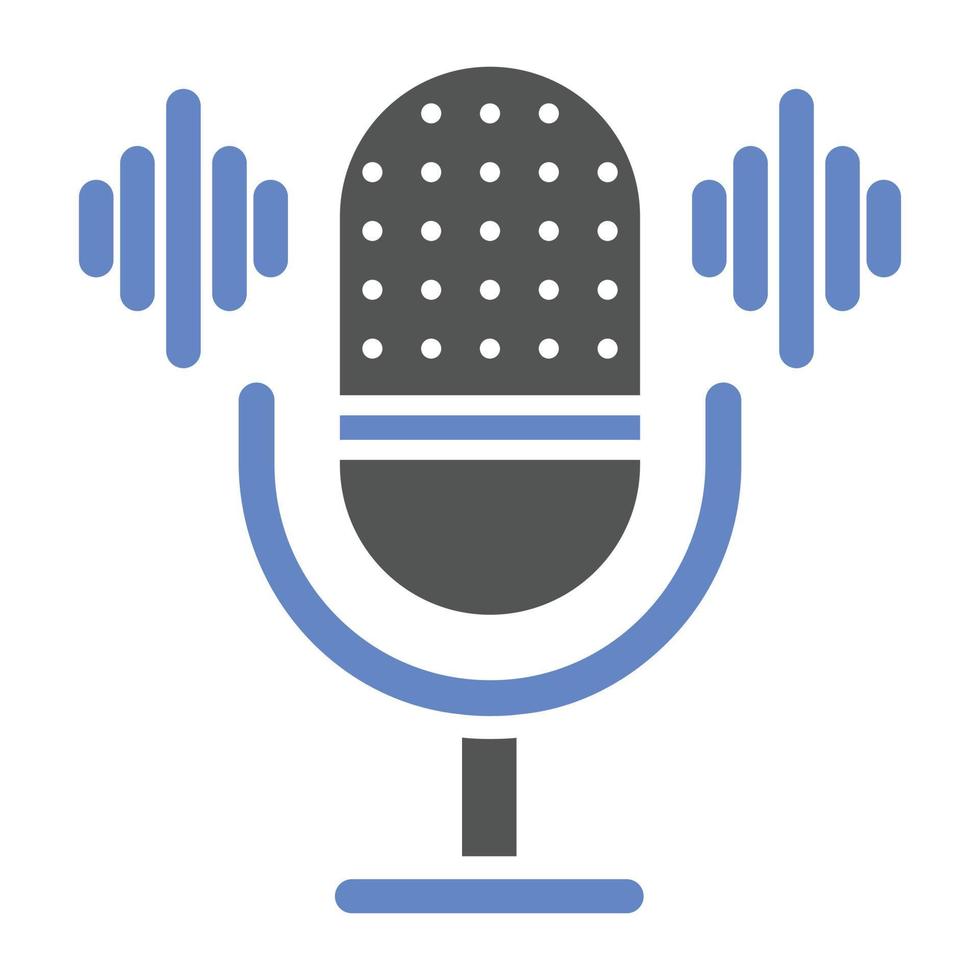 Voice Recorder Icon Style vector