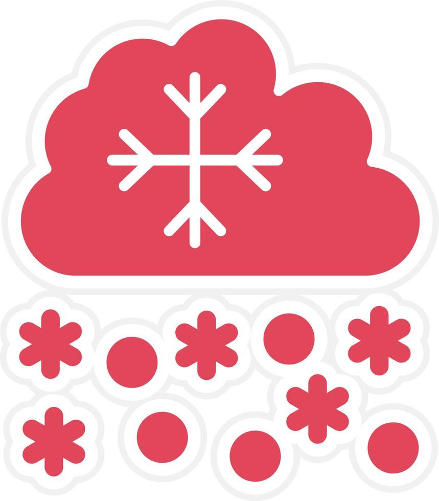 Heavy Snow Icon Style vector