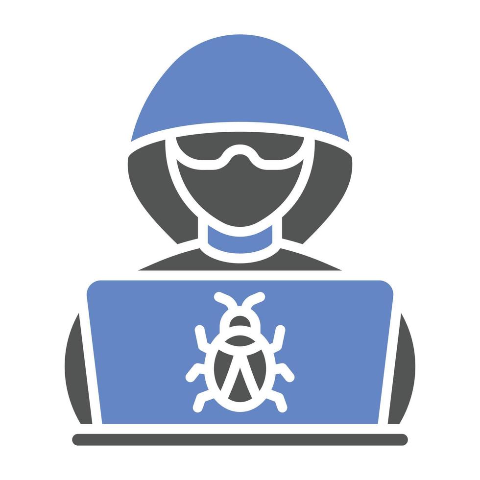 estilo de icono de hacker vector