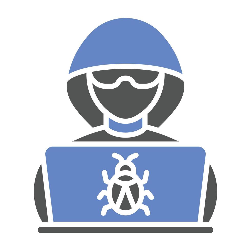 estilo de icono de hacker vector