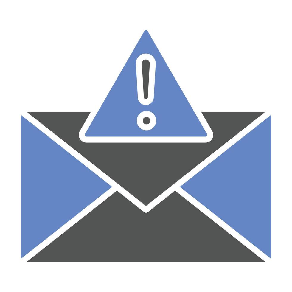 estilo de icono de alerta de correo electrónico vector