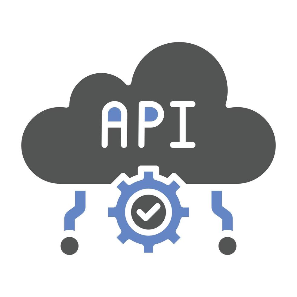 estilo de icono de API vector