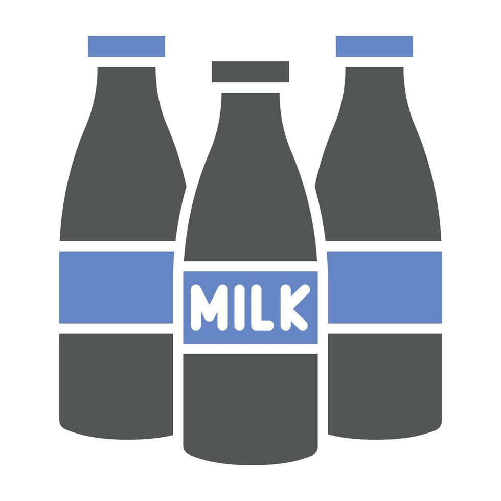 Milk Bottles Icon Style vector
