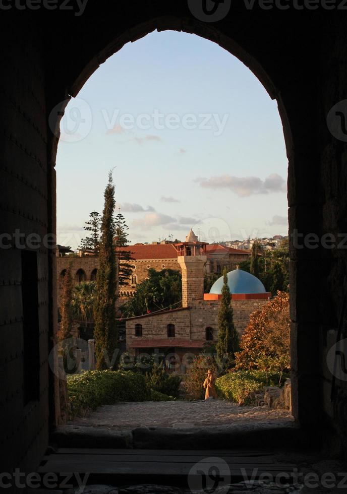 View from the castle of Byblos, Lebanon photo