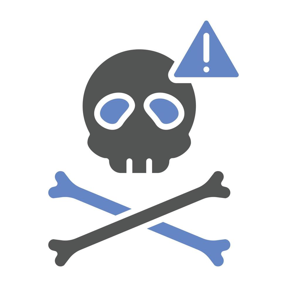 estilo de icono de peligro pirata vector