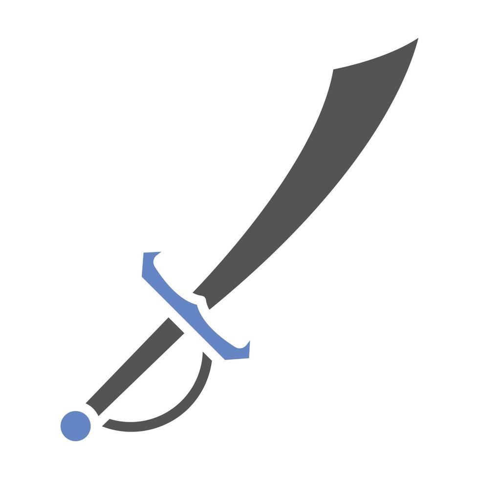 estilo de icono de cuchillo pirata vector