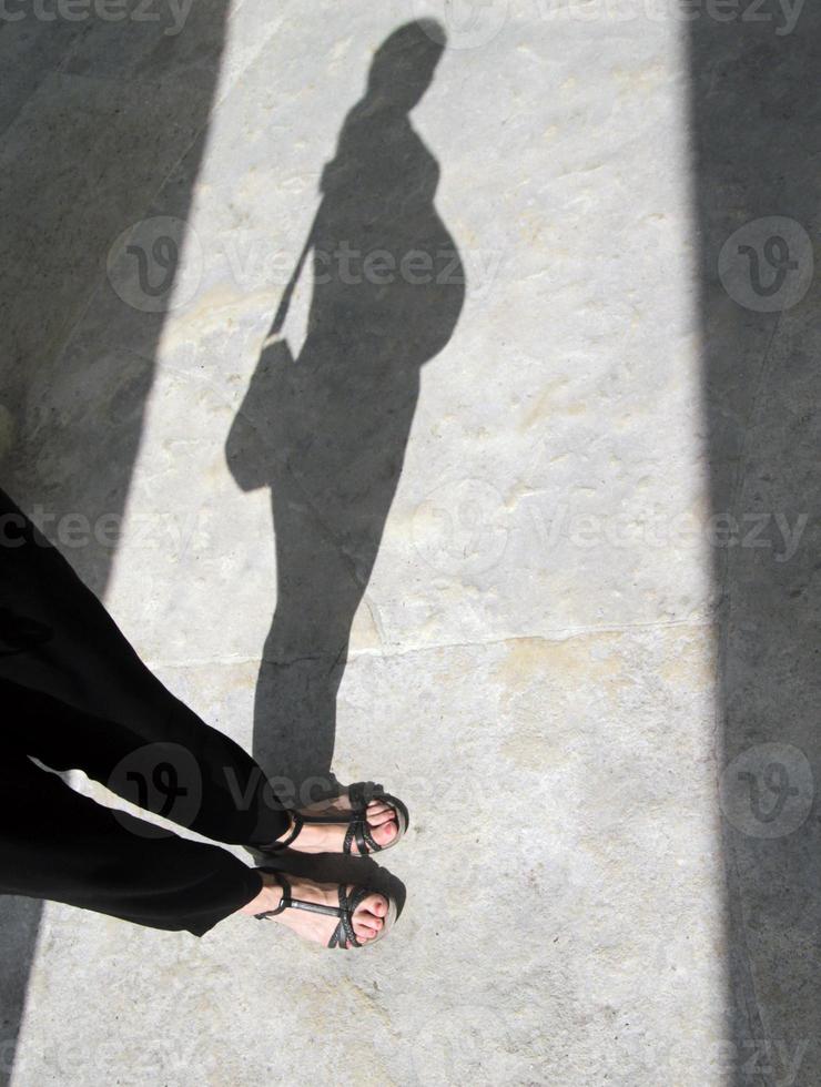 Shadow of a pregnant woman photo