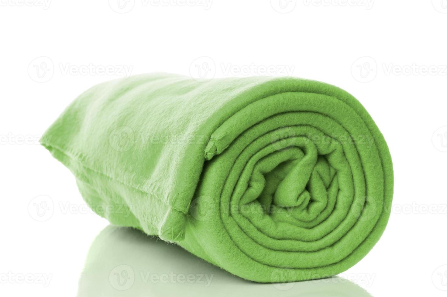 manta de lana verde foto