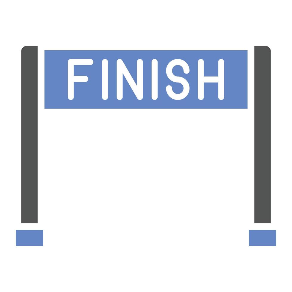 Finish Glyph Two Color Style vector