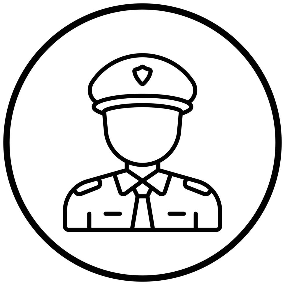Policeman Icon Style vector