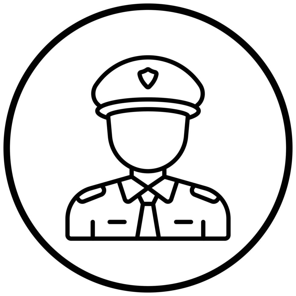 Policeman Icon Style vector