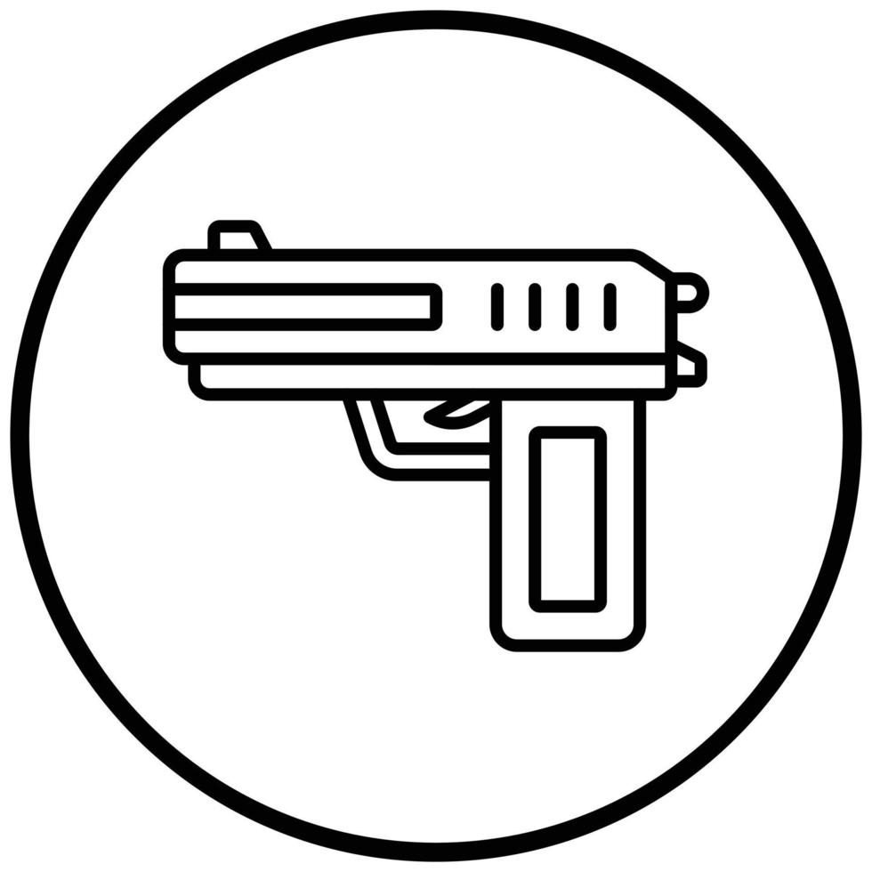 estilo de icono de arma de policía vector