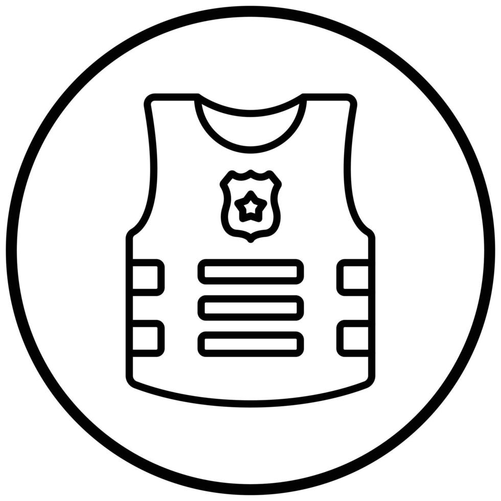 Bulletproof Vest Icon Style vector