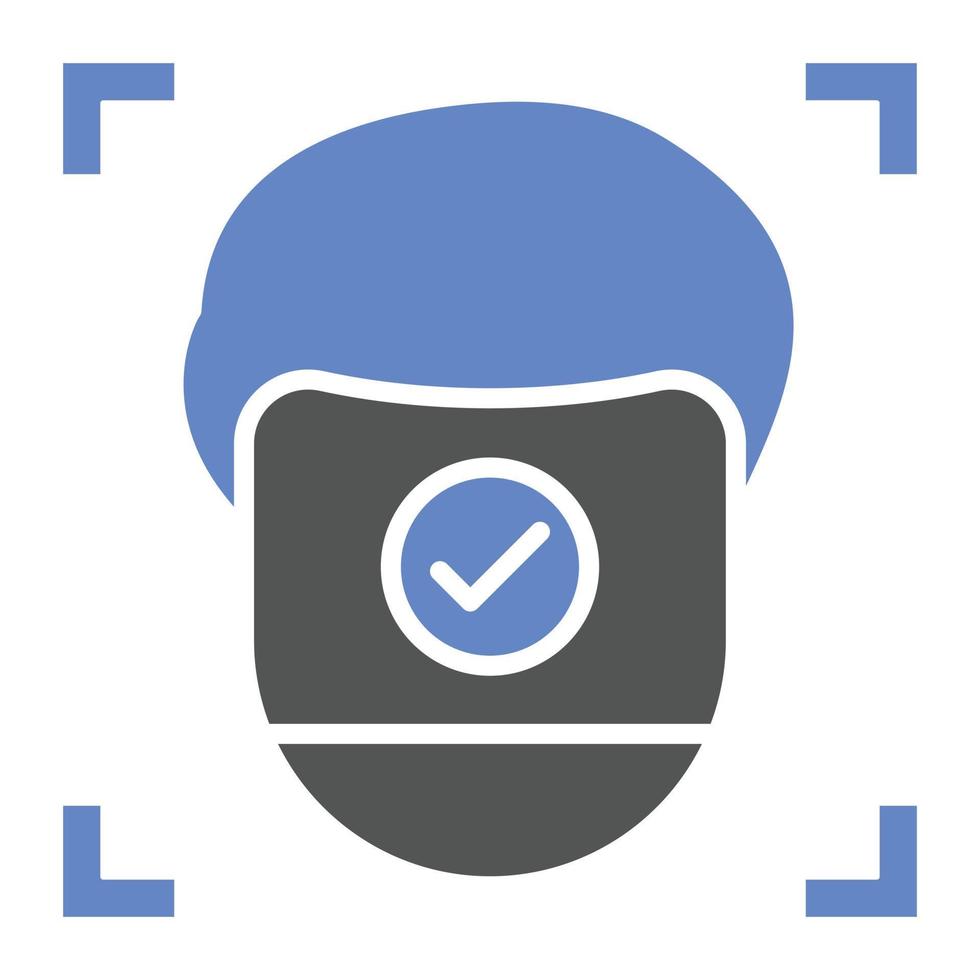 Face Scanner Icon Style vector